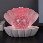 SEASHELL GLITTER LAMP WHITE