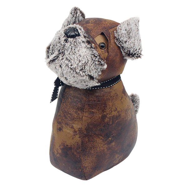 FAUX LEATHER PUG DOORSTOP