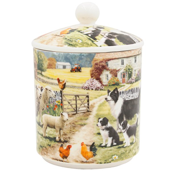 COLLIE & SHEEP CANISTER