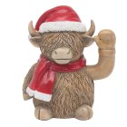 WAVING HAPPY HIGHLAND COW