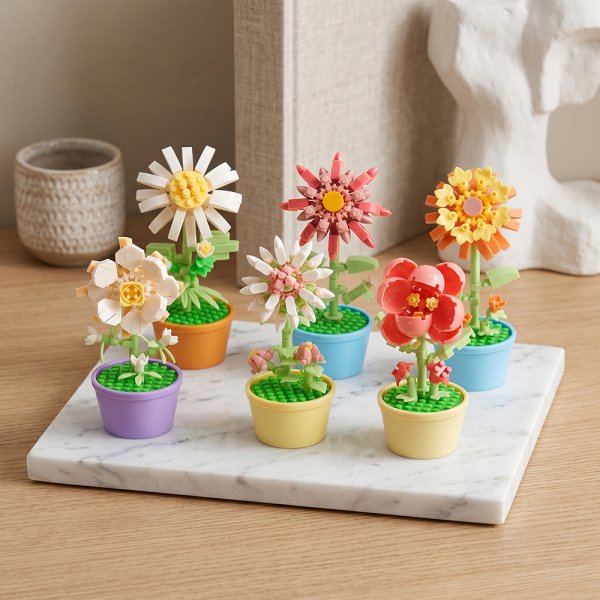 MINIBRICKS PLANTS 6 ASST