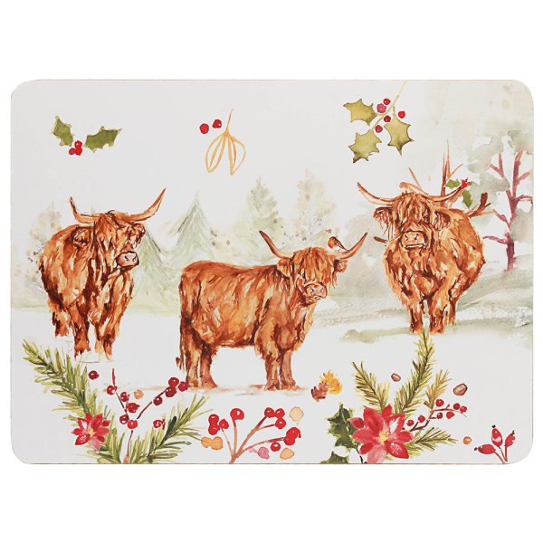 HIGHLAND COW PLACEMATS 4 SET