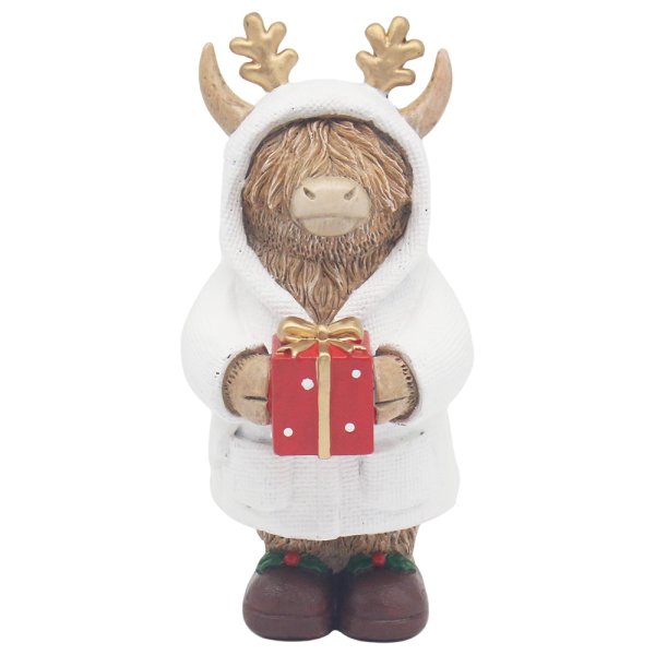 XMAS HIGHLAND COW BATHROBE