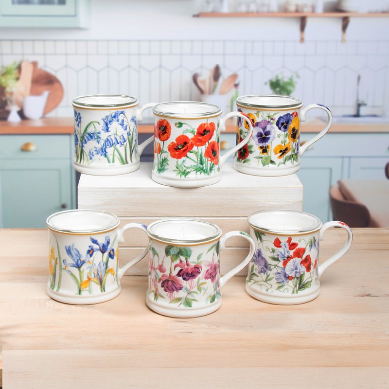 FLORAL CANDLE GIFT SET 6 ASS