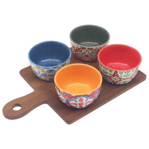 TUSCANY BOWLS ON TRAY SET 4