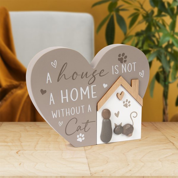 CAT HEART PLAQUE