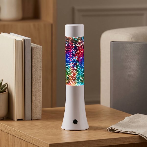GLITTER LAMP WHITE