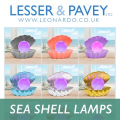 Sea Shell Glitter Lamps and More Arriving