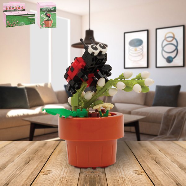 MINIBRICKS FLOWER WITH LDYBIRD