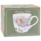CHRISTMAS ROBINS BREAKFAST MUG