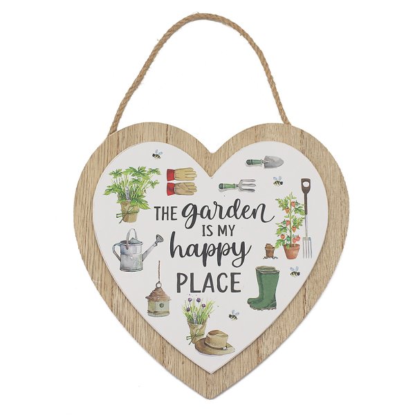 GREEN FINGERS HEART PLAQUE