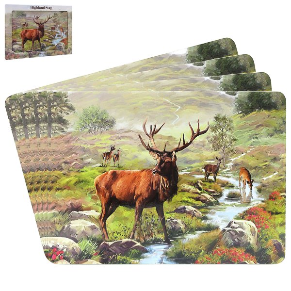STAG PLACEMATS SET 4