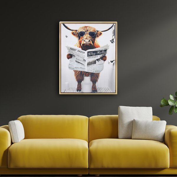 HIGHLAND COW LOO WALL ART