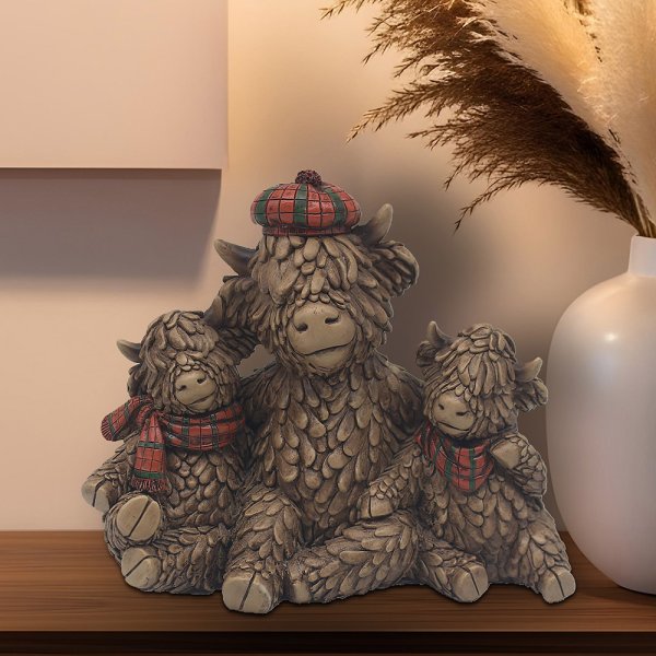 HUGHIE HIGHLAND COWS TARTAN