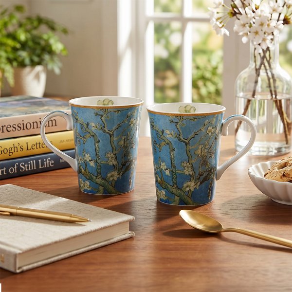 ALMOND BLOSSOM MUGS SET 2