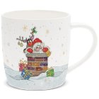 XMAS BUG ART SANTA ROOF MUG