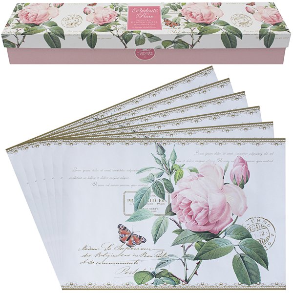 REDOUTE ROSE DRAWER LINERS