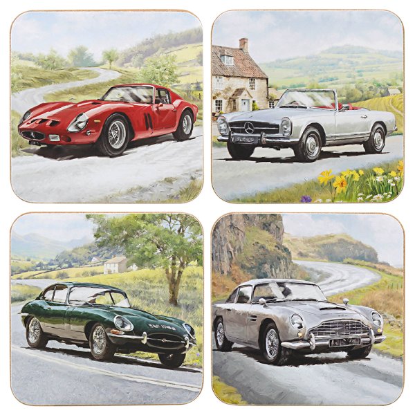 CLASSIC CAR COASTERS 4 ASST S4