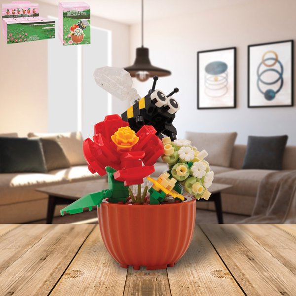 MINIBRICKS FLOWERS WITH BEE