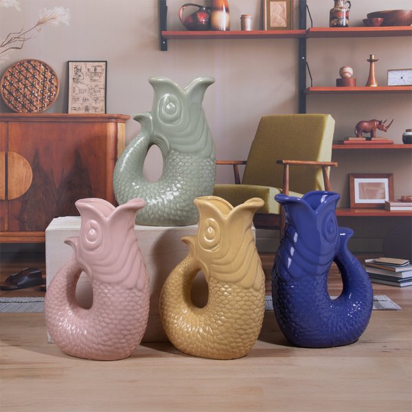 FISH JUG/VASE 4 ASST 26CM