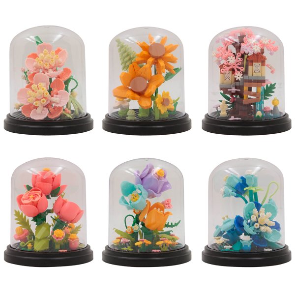 MINI BRICKS FLOWERS 6 ASST