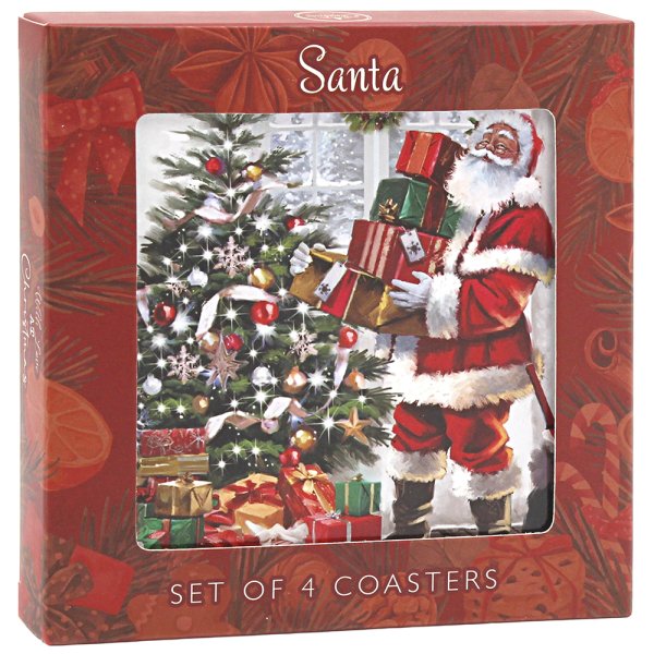 SANTA COASTERS SET 4
