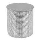 SILVER DIAMANTE CANDLE W/LID