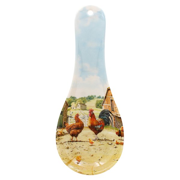 COCKEREL & HEN SPOON REST