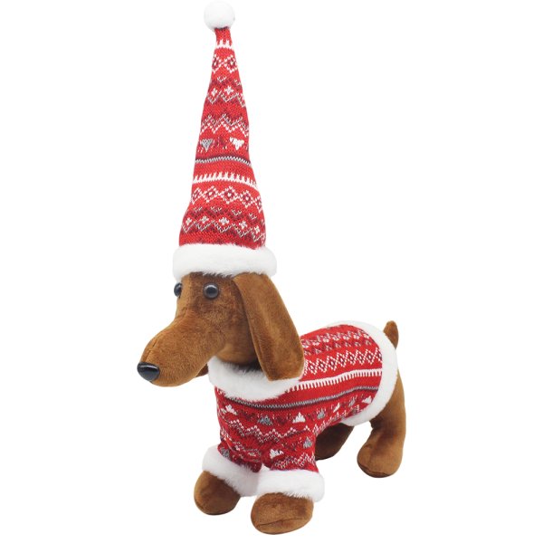 XMAS DACHSHUND RED M