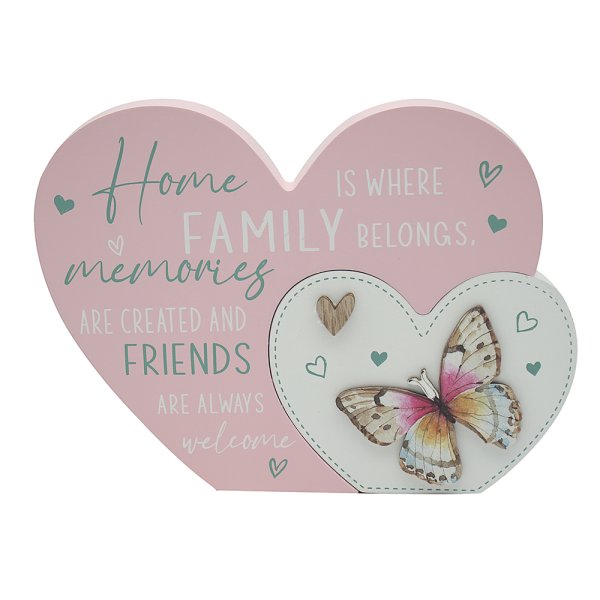 "HOME" HEART PLAQUE