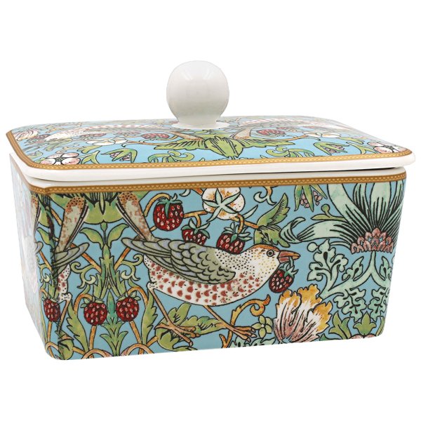 STRAWBERRY THIEF BUTTER DISH