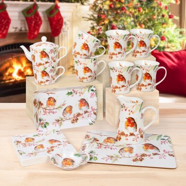 CHRISTMAS WINTER ROBINS BY JR