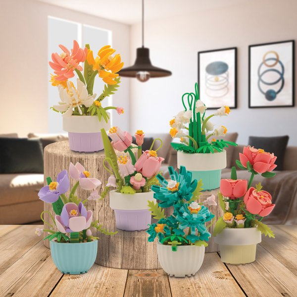 MINIBRICKS FLOWERS 6 ASST