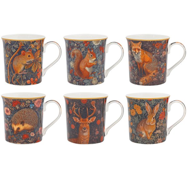 MORRIS FOREST ANIMALS MUG 6ASS