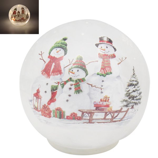 SNOWMEN LED FROSTED BALL