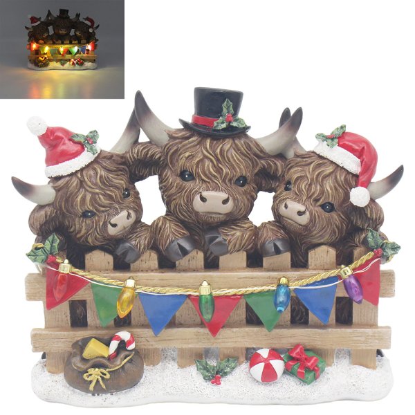 HIGHLAND COWS 3 WITH LED