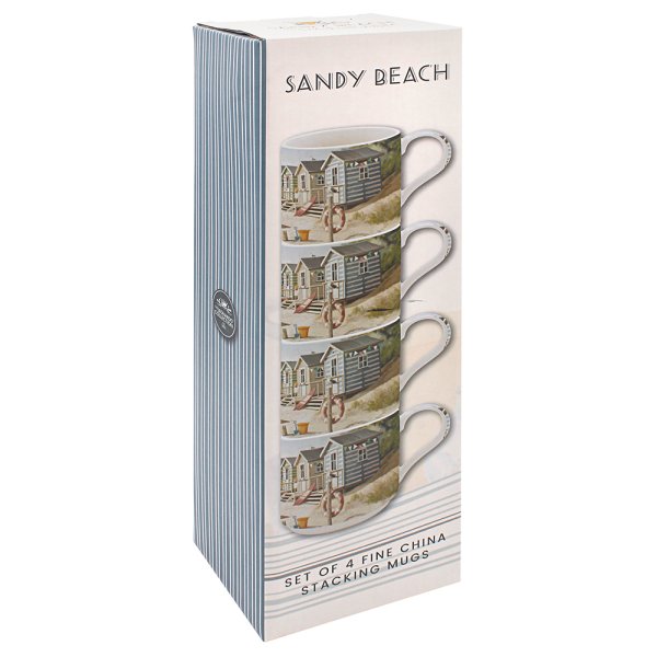 SANDY BEACH STACKING MUGS S4