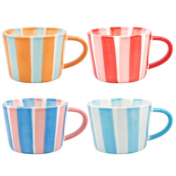 STRIPES MUG 4 ASST