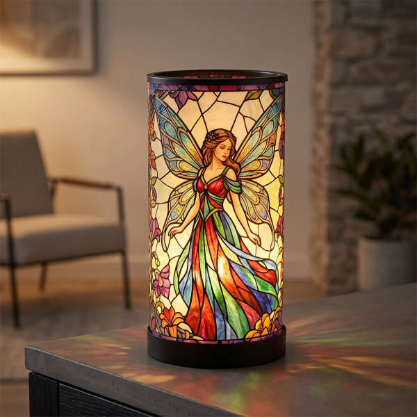 STAINED GLASS LAMP FAIRY