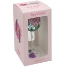 PINK GERBERAS WINE GLASS