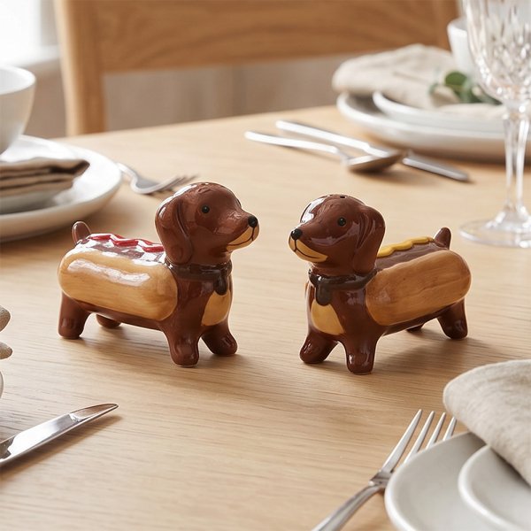 SALT & PEPPER SAUSAGE DOGS