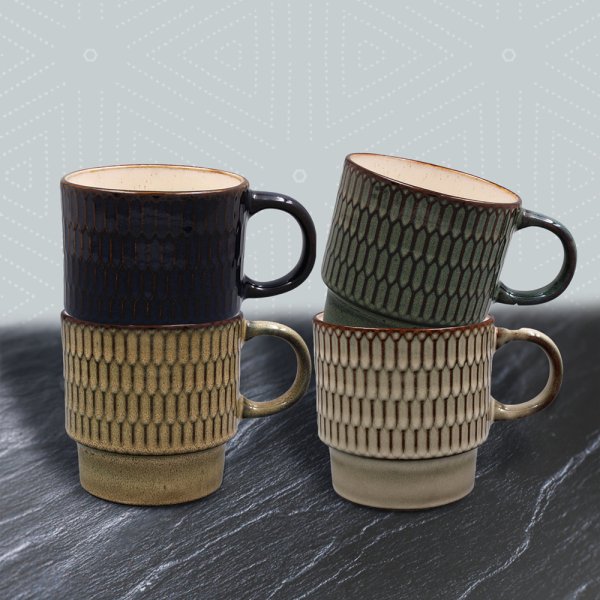 REACTIVE GLAZE STACKING MUG S4