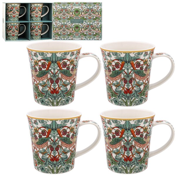 STRAWBERRY THIEF MUGS SET OF 4