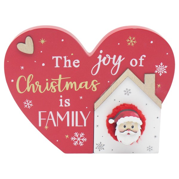 SANTA HEART STANDING PLAQUE