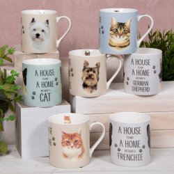 Dog & Cat Fine China Mugs