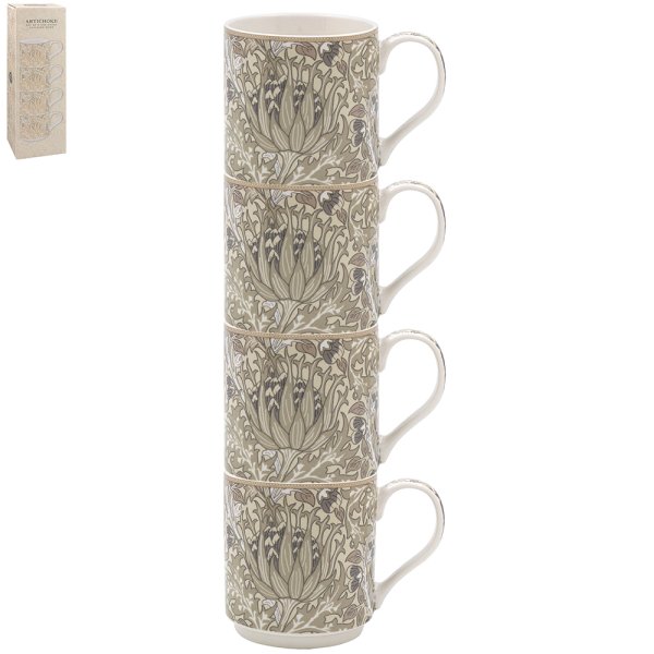 ARTICHOKE STACKING MUGS SET 4