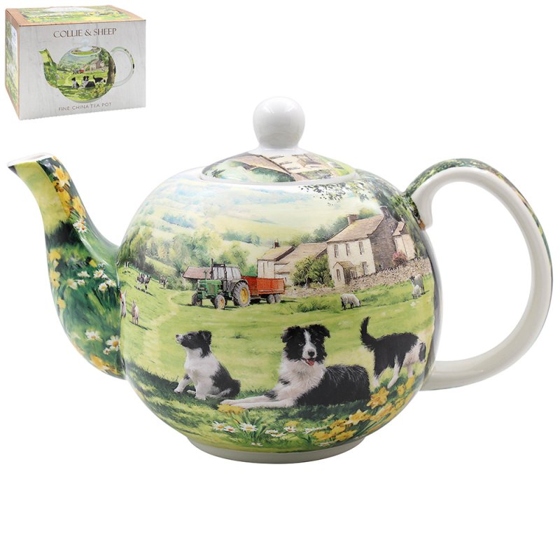 COLLIE & SHEEP TEAPOT Lesser & Pavey