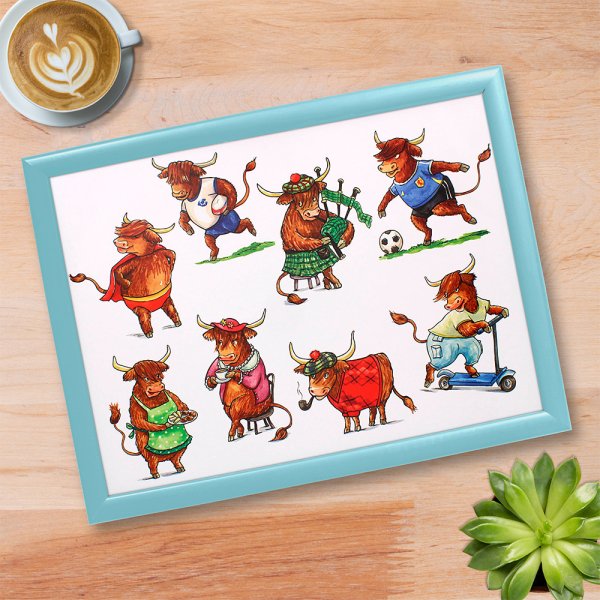 HIGHLAND COW LAPTRAY