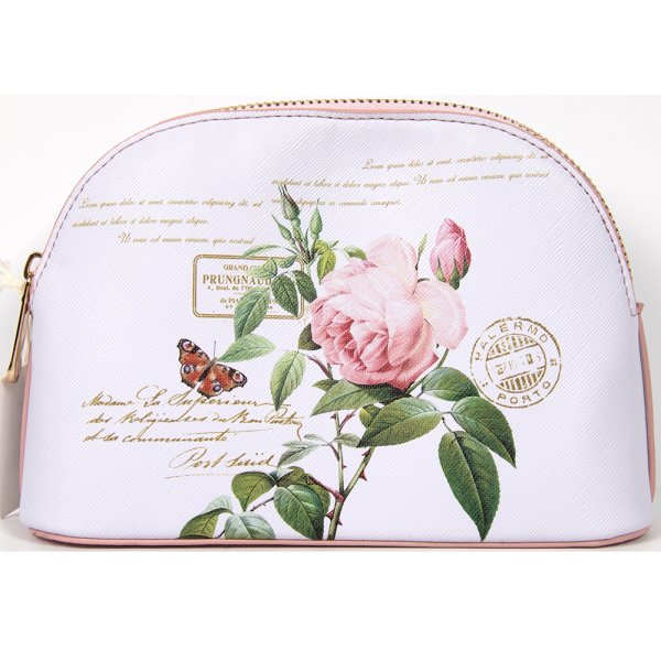 REDOUTE ROSE COSMETIC BAG