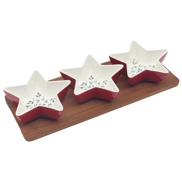 STAR DISHES WITH TRAY S/3